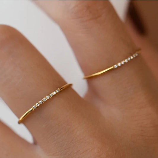 Schmaler Ring zum Stapeln, Größen 4 bis 9